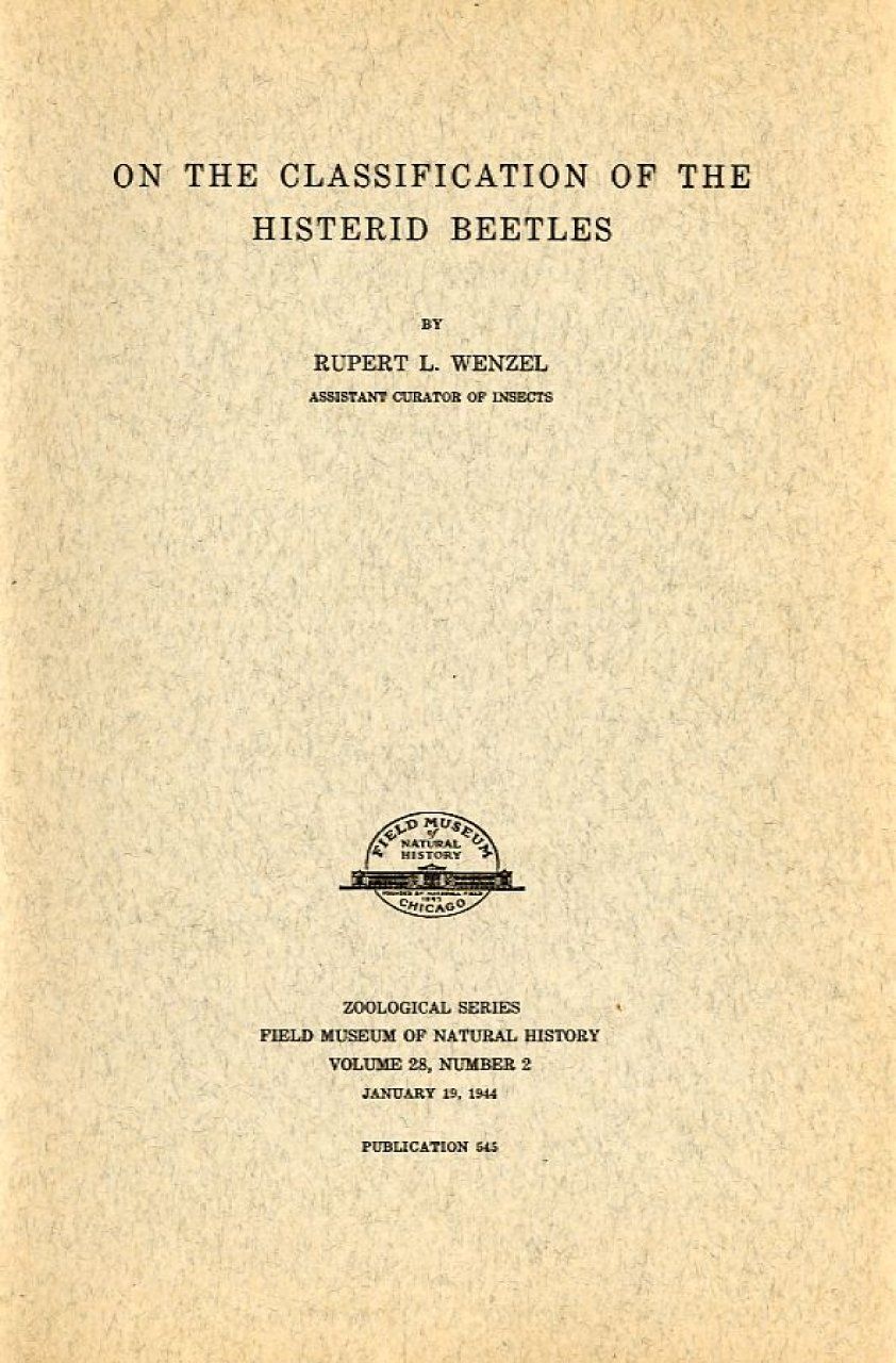 On the Classification of the Histerid Beetles