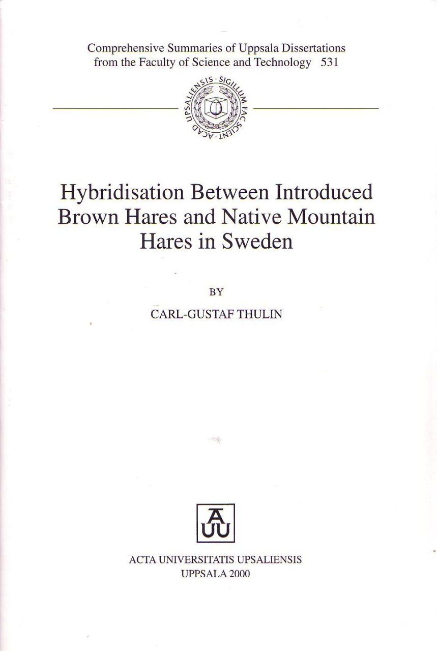 Hybridisation Between Introduced Brown Hares and Native Mountain Hares in Sweden