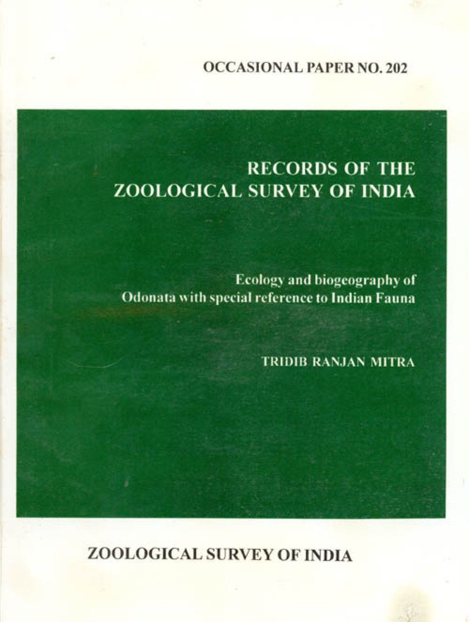 Ecology and Biogeography of Odonata with Special Reference to Indian Fauna