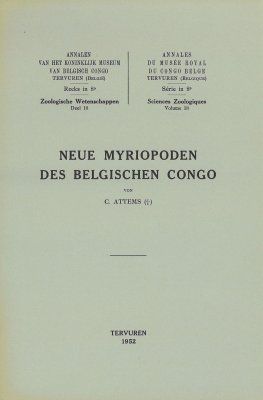 Neue Myriopoden des Belgischen Congo [New Myriapods of the Belgian Congo]