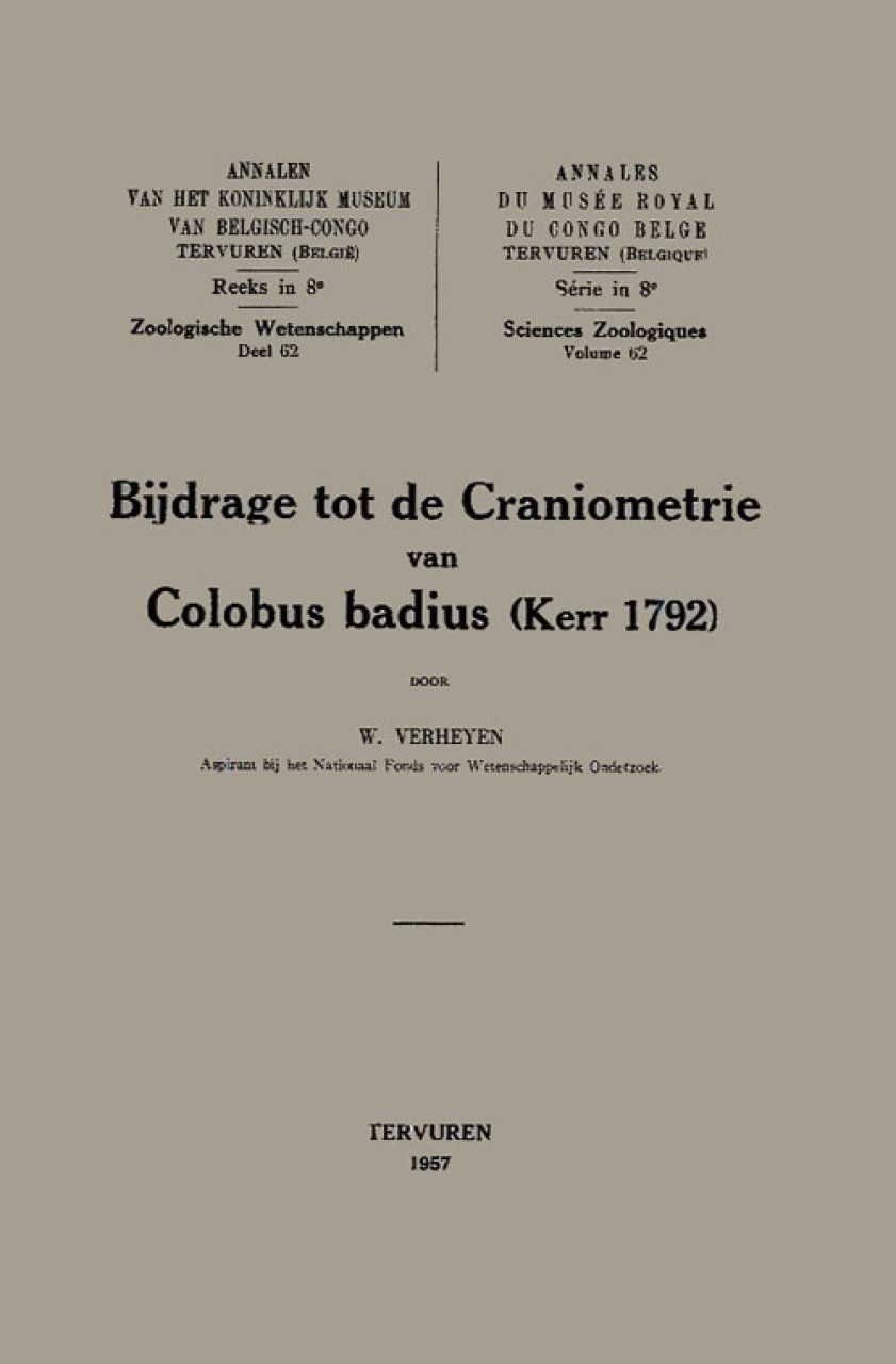 Bijdrage tot de Craniometrie van Colobus badius (Kerr 1792)