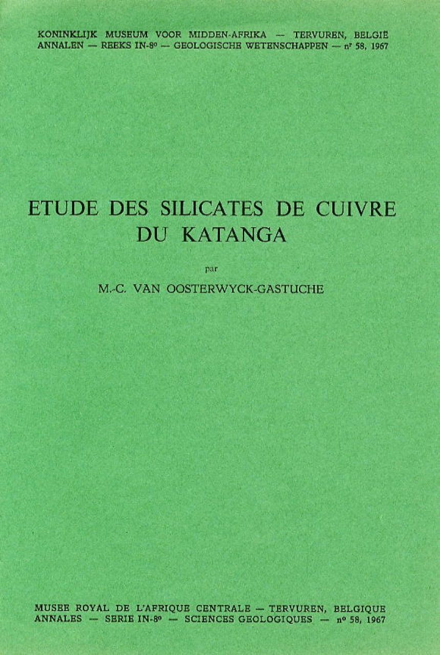 Etude des Silicates de Cuivre du Katanga [Study of Copper Silicates of Katanga]