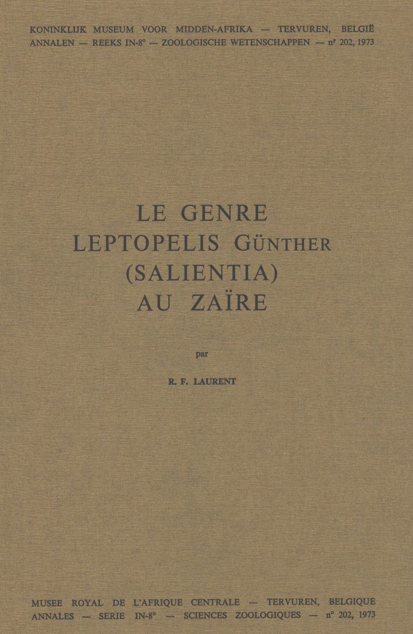 Le Genre Leptopelis Günther (Salientia) au Zaïre [The Genus Leptopelis Günther (Salientia) from Zaire]