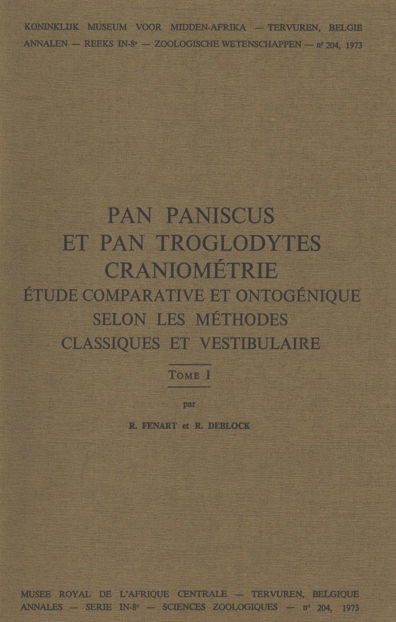 Pan paniscus et Pan troglodytes, Craniométrie: Étude Comparative et Ontogénique Selon les Méthodes Classiques et Vestibulaires, Tome I
