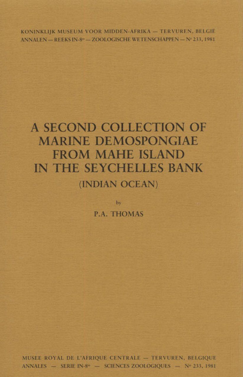 A Second Collection of Marine Demospongiae From Mahe Island In The Seychelles Bank (Indian Ocean)