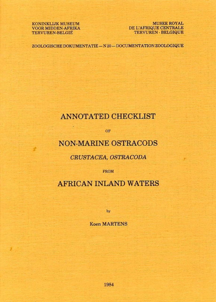 Annotated Checklist of Non-Marine Ostracods, (Crustaceae, Ostracoda) from African Inland Waters