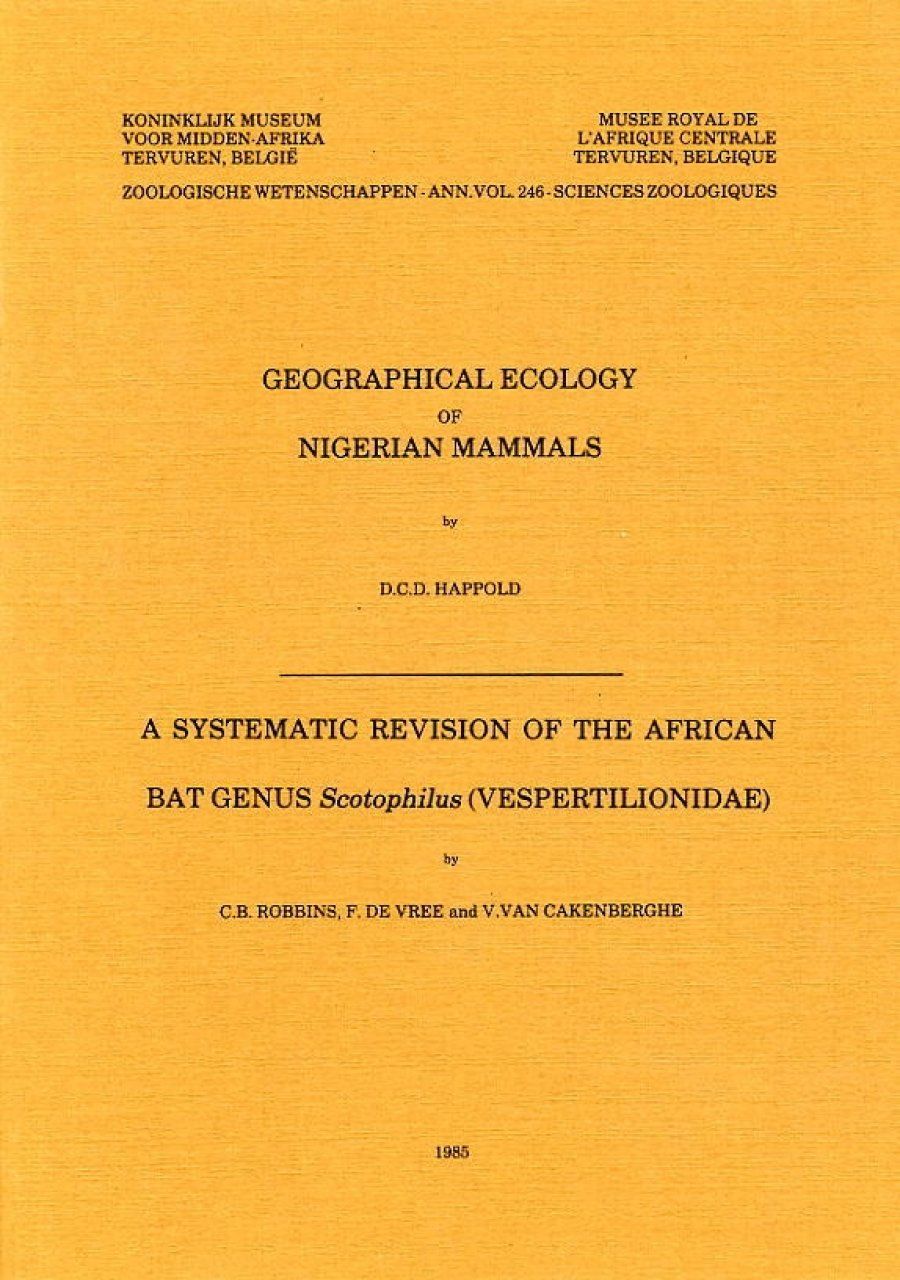 Geographical Ecology of Nigerian Mammals (II)/A Systematic