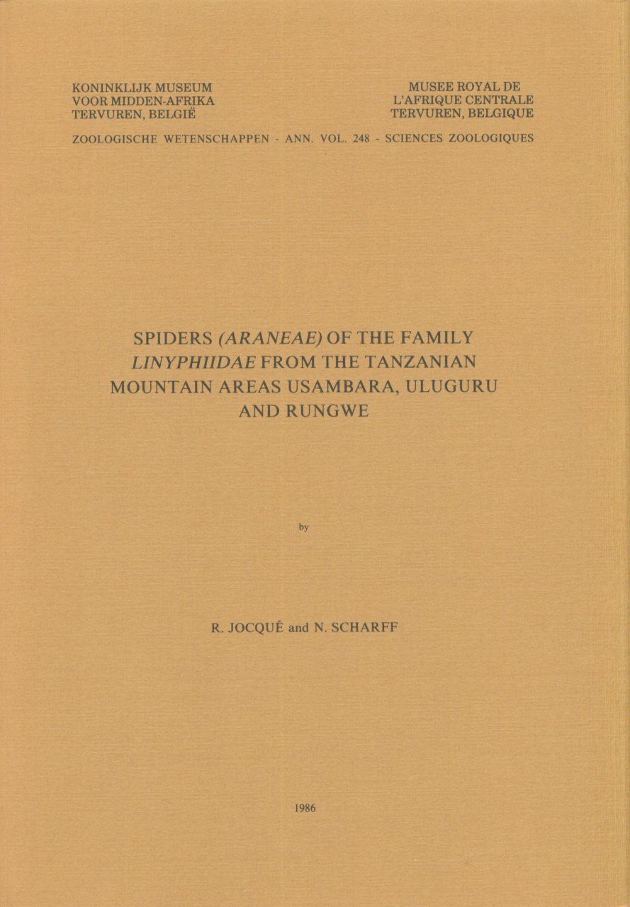 Spiders (Araneae) of the Family Linyphiidae From the Tanzanian Mountain Areas Usambara, Uluguru and Rungwe
