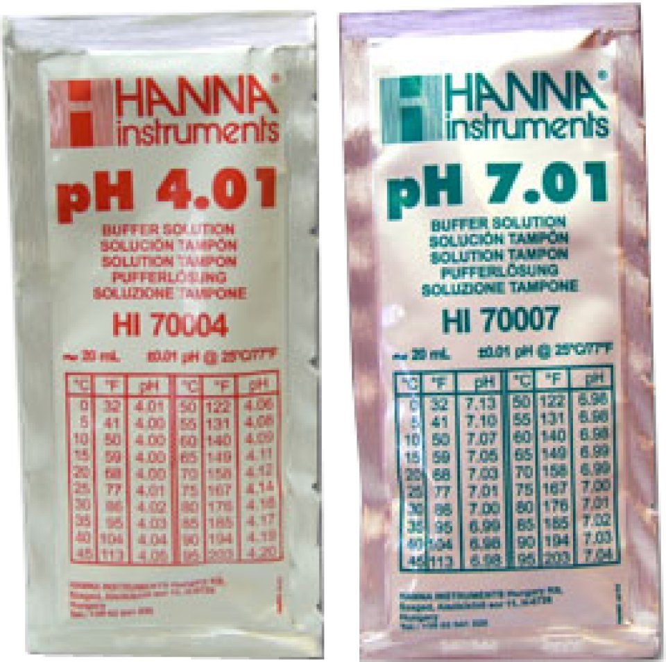 pH 4 and pH 7 Buffer Solution, 20ml Sachets