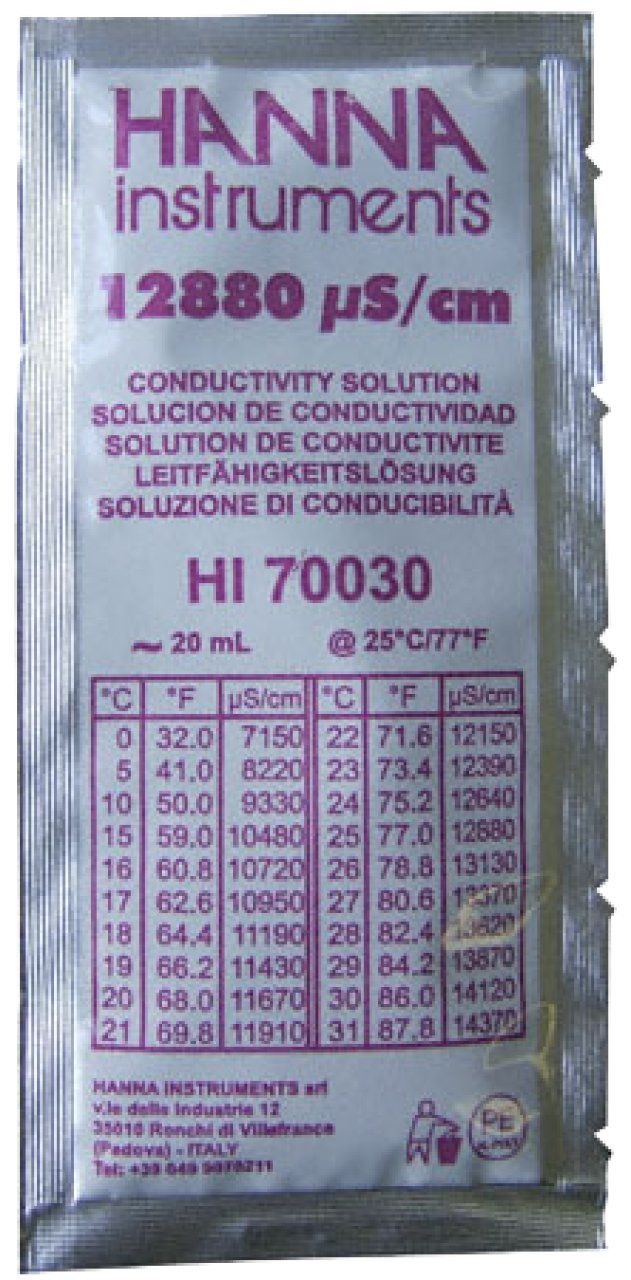 12.88 mS/cm Conductivity Solution - 20ml sachets