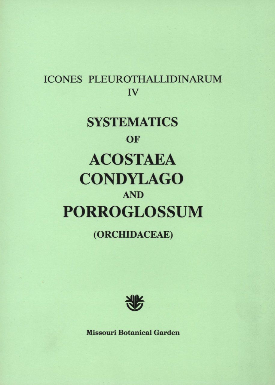 Icones Pleurothallidinarum IV [MSB 24]