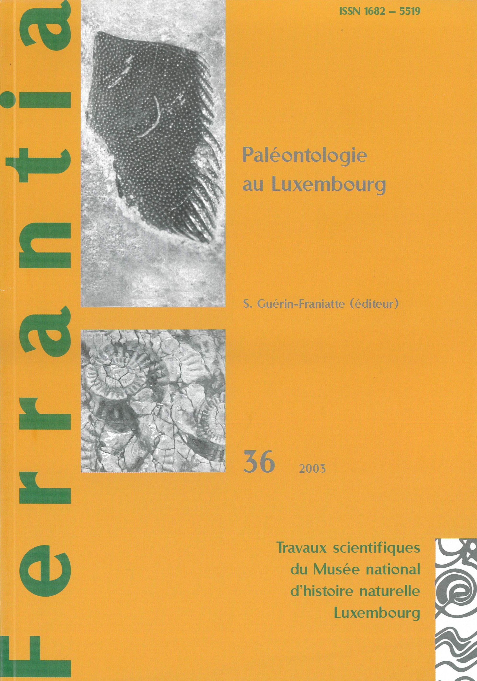 Ferrantia, Volume 36: Paléontologie au Luxembourg [Palaeontology in Luxembourg]