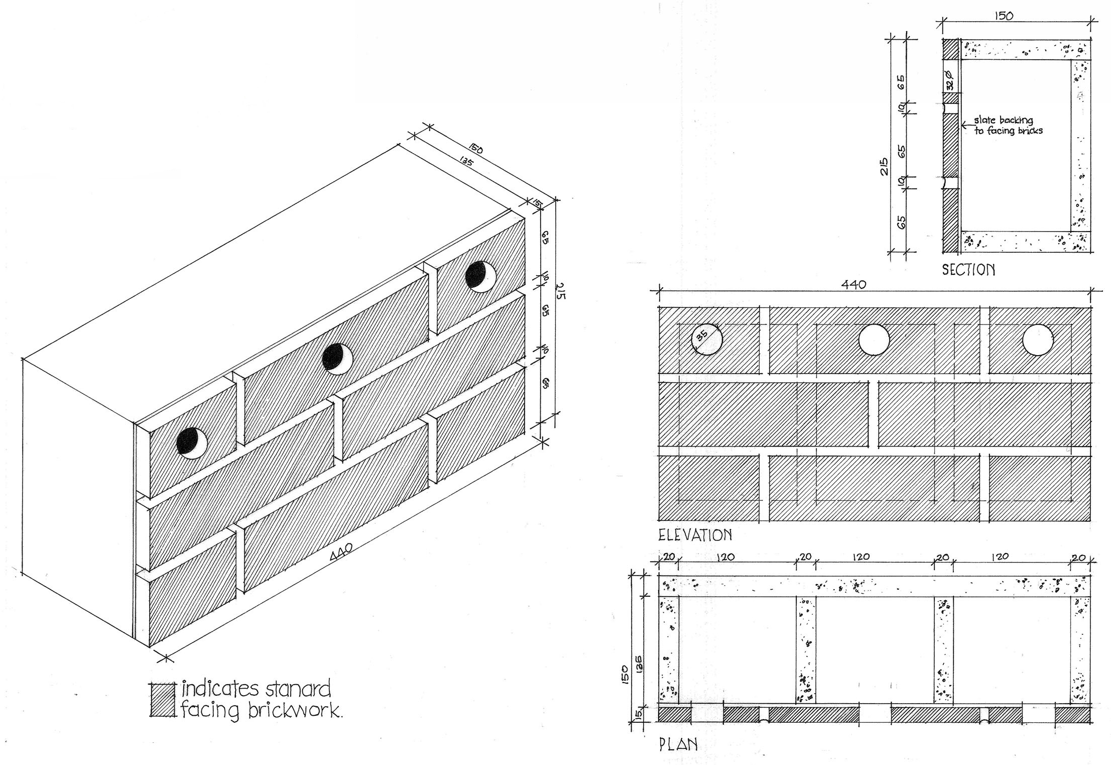 Terraced Sparrow Box - Custom Brick Facing