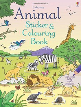Animal Sticker &amp; Colouring Book