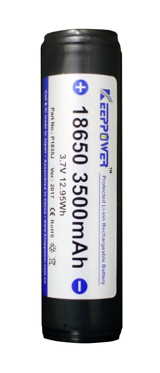 Rechargeable 18650 Li-ion Battery (3500mAh)