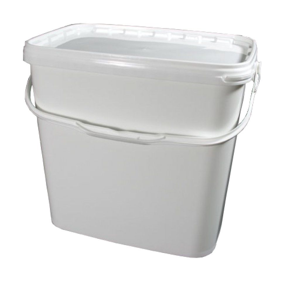 Rectangular Plastic Pitfall Bucket with Handle and Lid