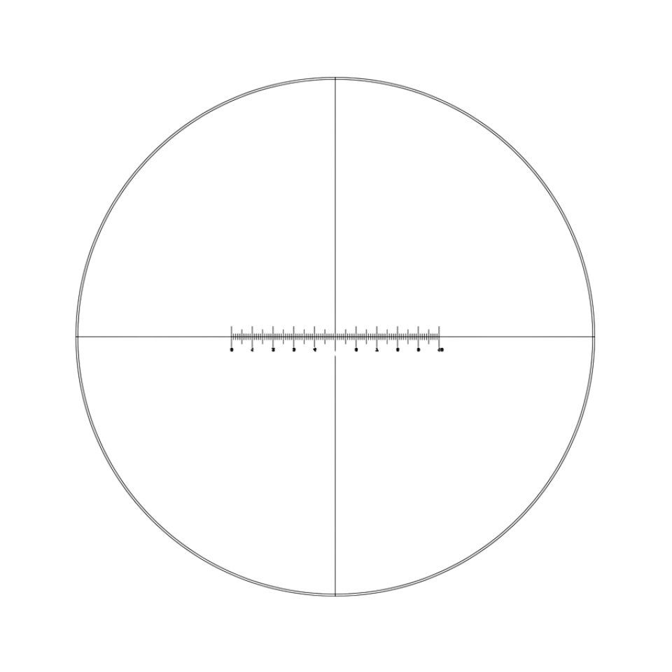 Reticle with 100 divisions in 10mm (Ø25mm)