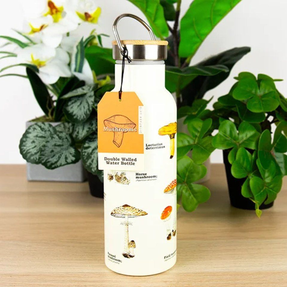 Mushroom Double-Walled Stainless Steel Flask