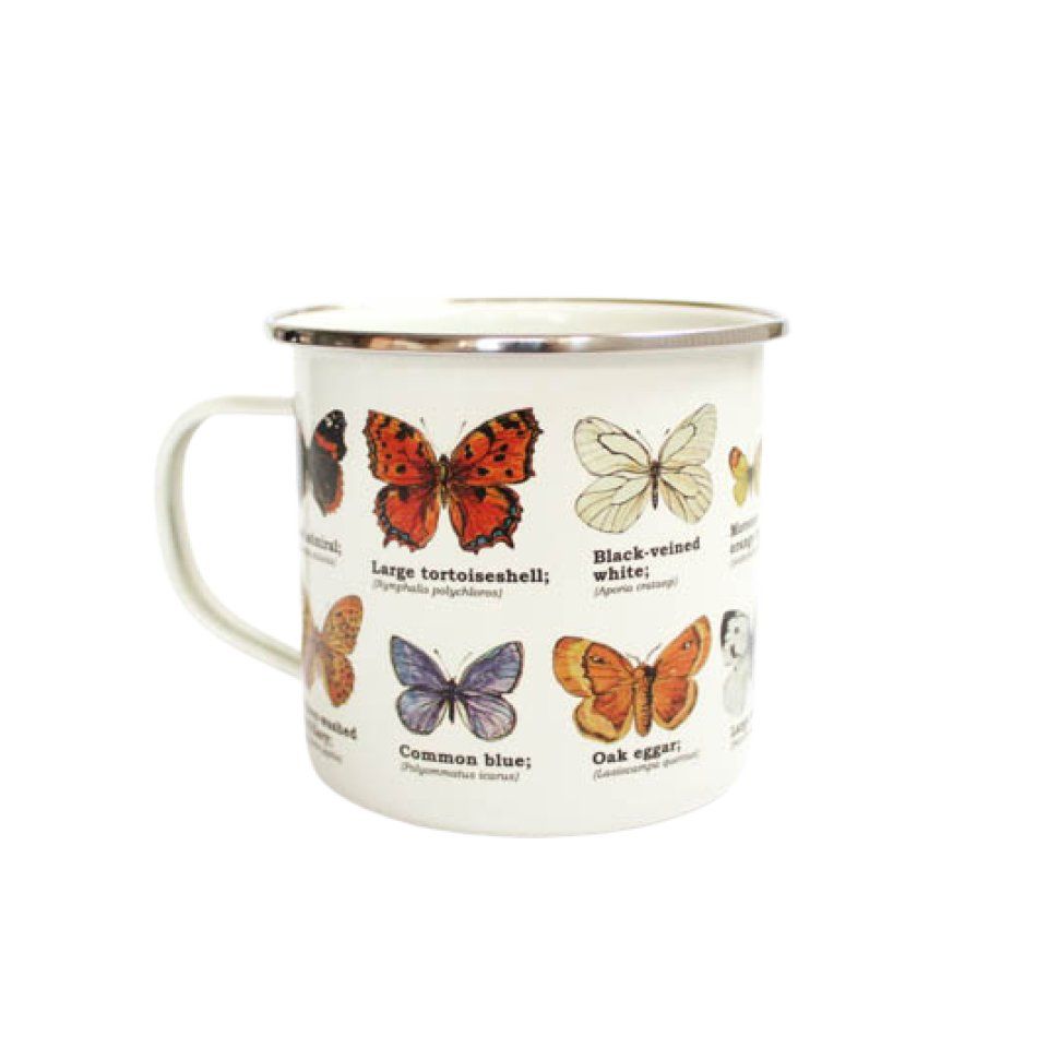 Butterfly Enamel Mug