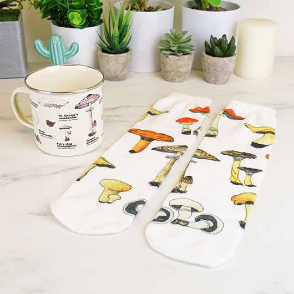 Mushroom Mug &amp; Socks Gift Set 