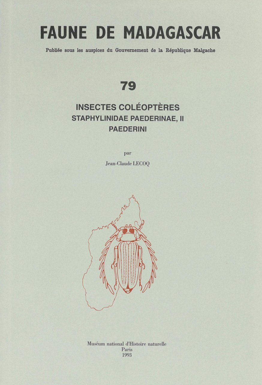 Faune de Madagascar: Fasc. 79 - Insectes: Coléoptères, Staphylinidae