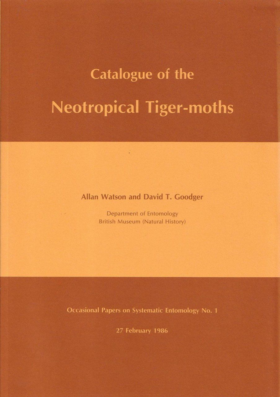 Catalogue of Neotropical Tiger-moths