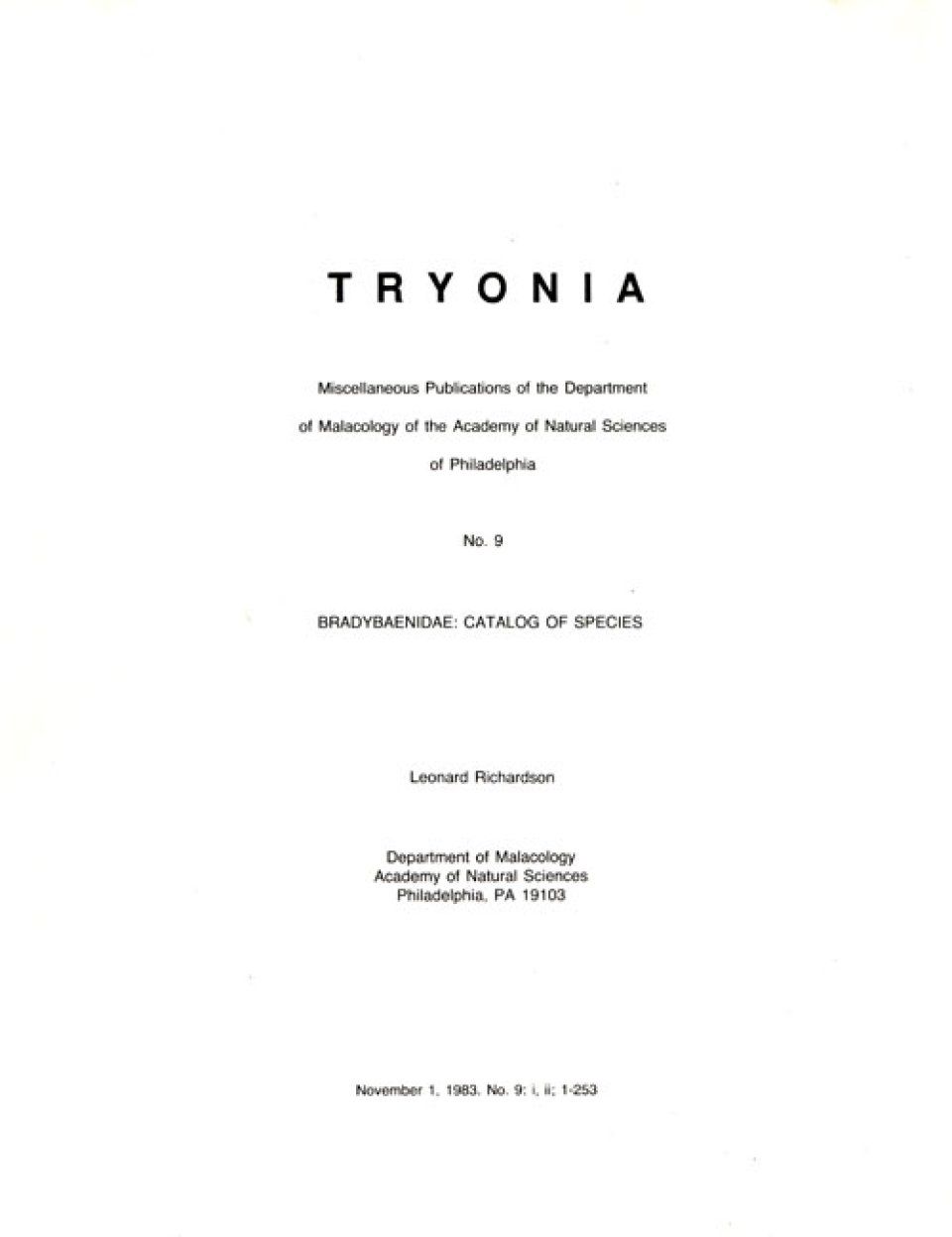 Bradybaenidae: Catalogue of Species