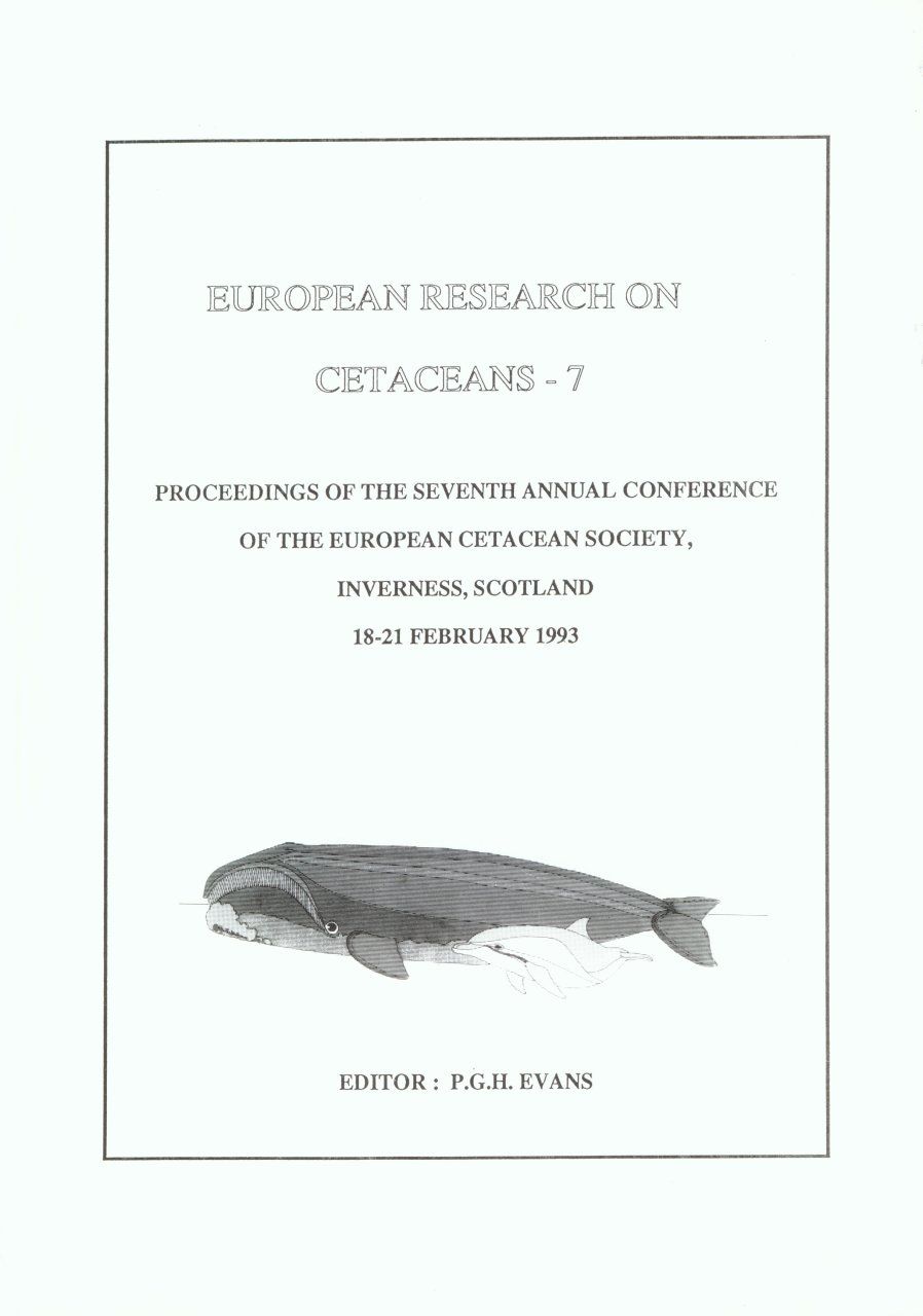 European Research on Cetaceans, Volume 7