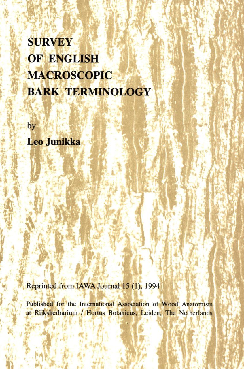 Survey of English Macroscopic Bark Terminology