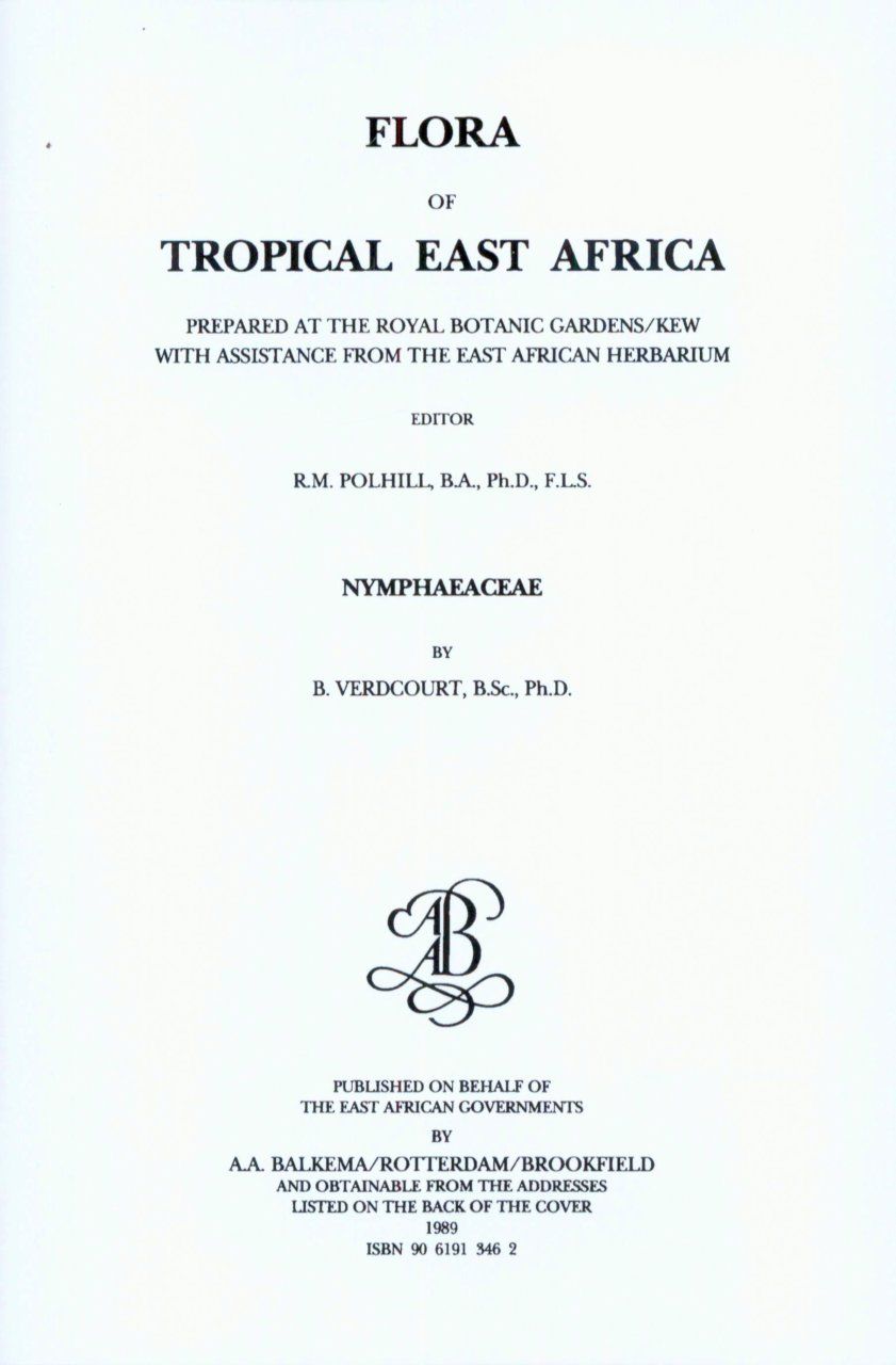 Flora of Tropical East Africa: Nymphaeaceae