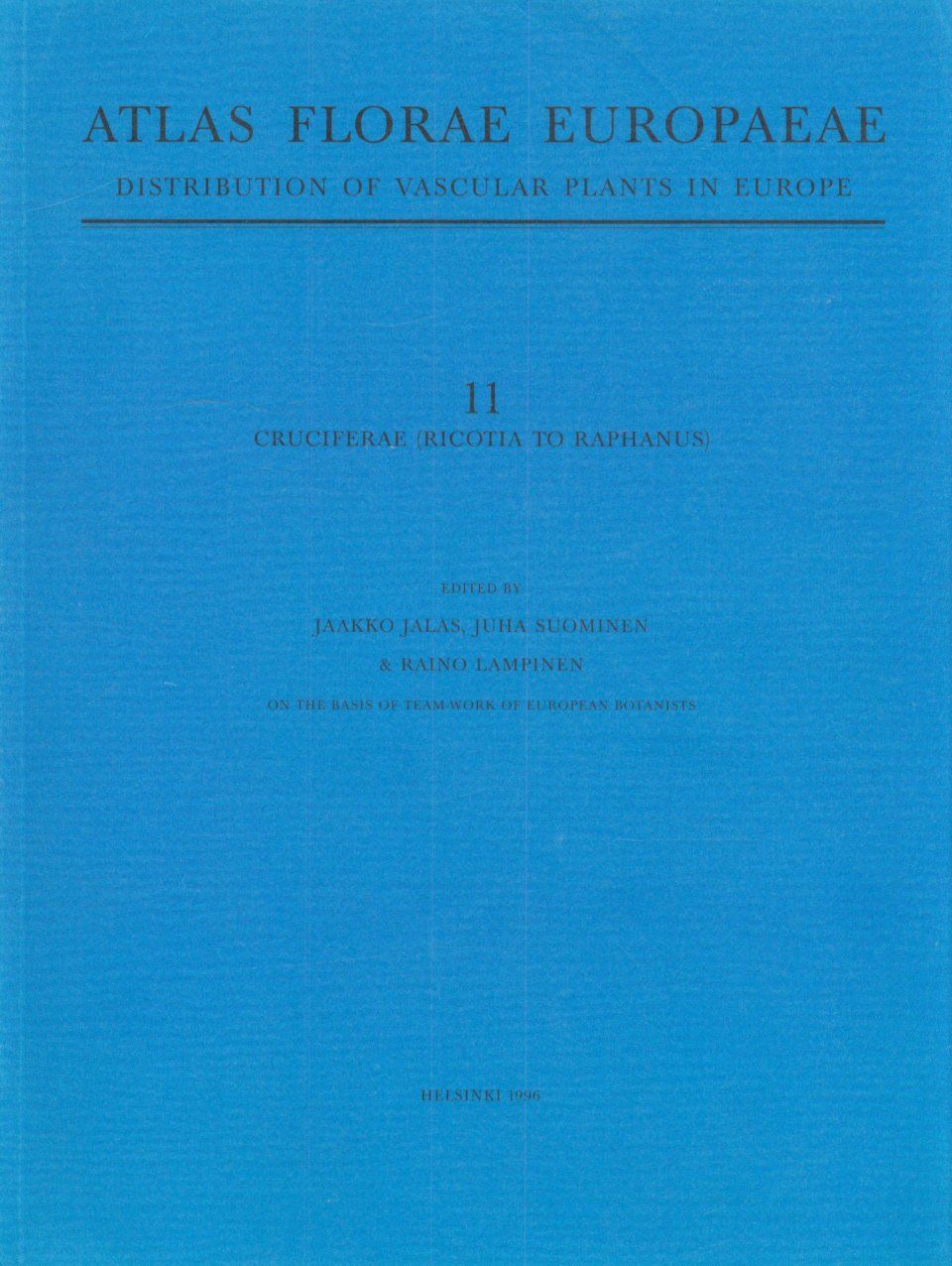 Atlas Florae Europaeae, Volume 11 [English]