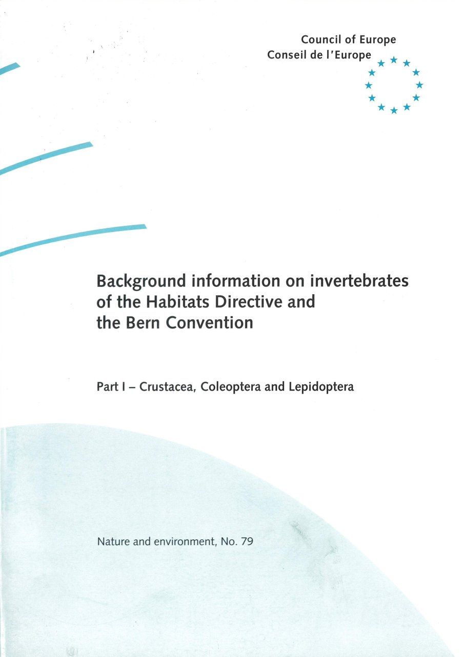 Background Information on Invertebrates of the Habitat Directive and the Bern Convention, Part 1