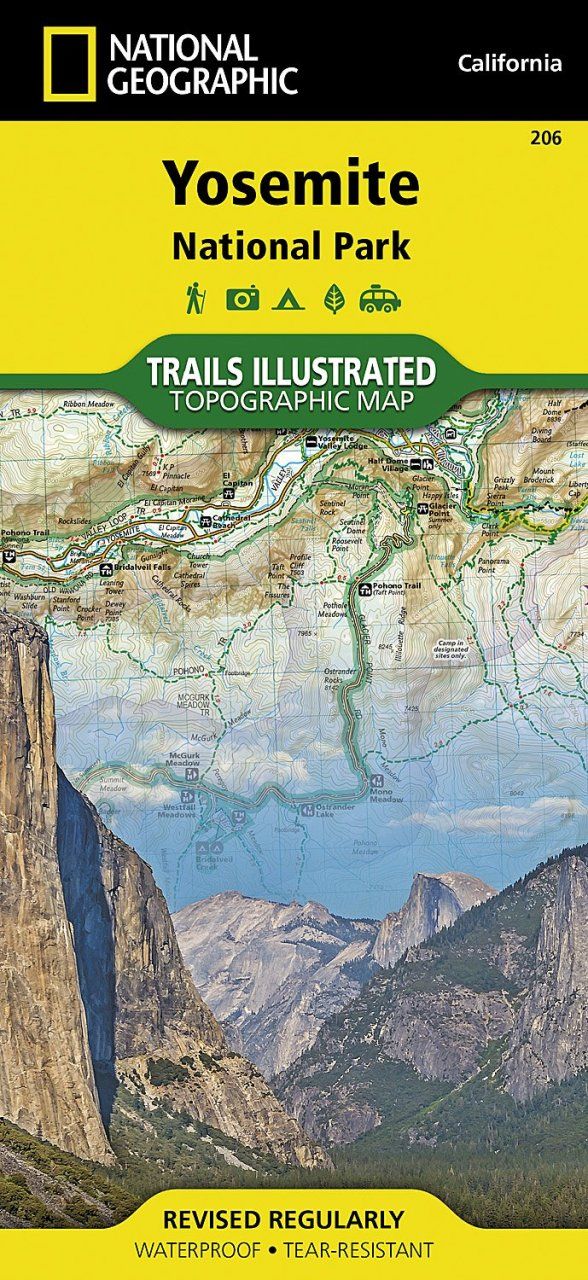 California: Map for Yosemite National Park