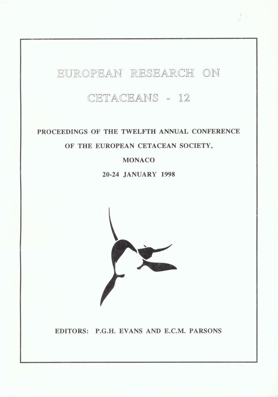 European Research on Cetaceans, Volume 12